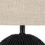 Pacific Lifestyle Lighting Ananya Black Paper Mache and Metal Textured Dome Table Lamp House of Isabella UK