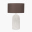 Pacific Lifestyle Lighting Ananya White Paper Mache and metal Textured Dome Table Lamp House of Isabella UK