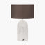 Pacific Lifestyle Lighting Ananya White Paper Mache and metal Textured Dome Table Lamp House of Isabella UK