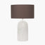 Pacific Lifestyle Lighting Ananya White Paper Mache and metal Textured Dome Table Lamp House of Isabella UK