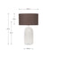 Pacific Lifestyle Lighting Ananya White Paper Mache and metal Textured Dome Table Lamp House of Isabella UK