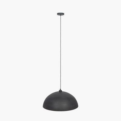 Pacific Lifestyle Lighting Anders Matt Black and Gold Leaf Dome Pendant House of Isabella UK