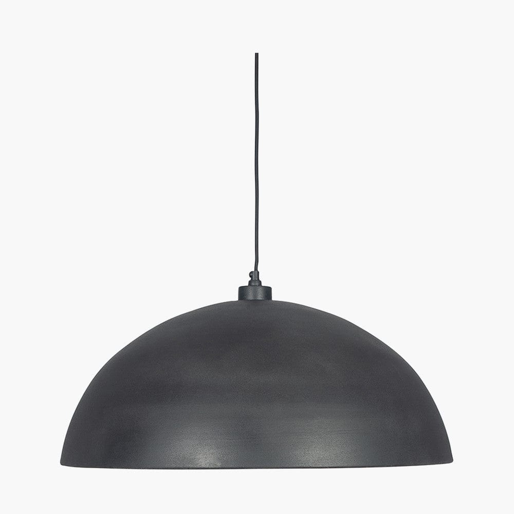 Pacific Lifestyle Lighting Anders Matt Black and Gold Leaf Dome Pendant House of Isabella UK