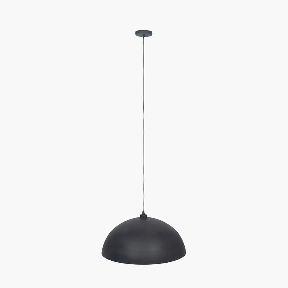 Pacific Lifestyle Lighting Anders Matt Black and Gold Leaf Dome Pendant House of Isabella UK