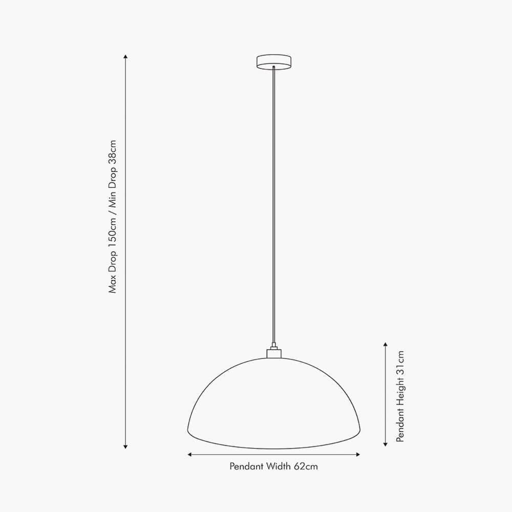 Anders Matt Cream and Silver Leaf Dome Pendant.