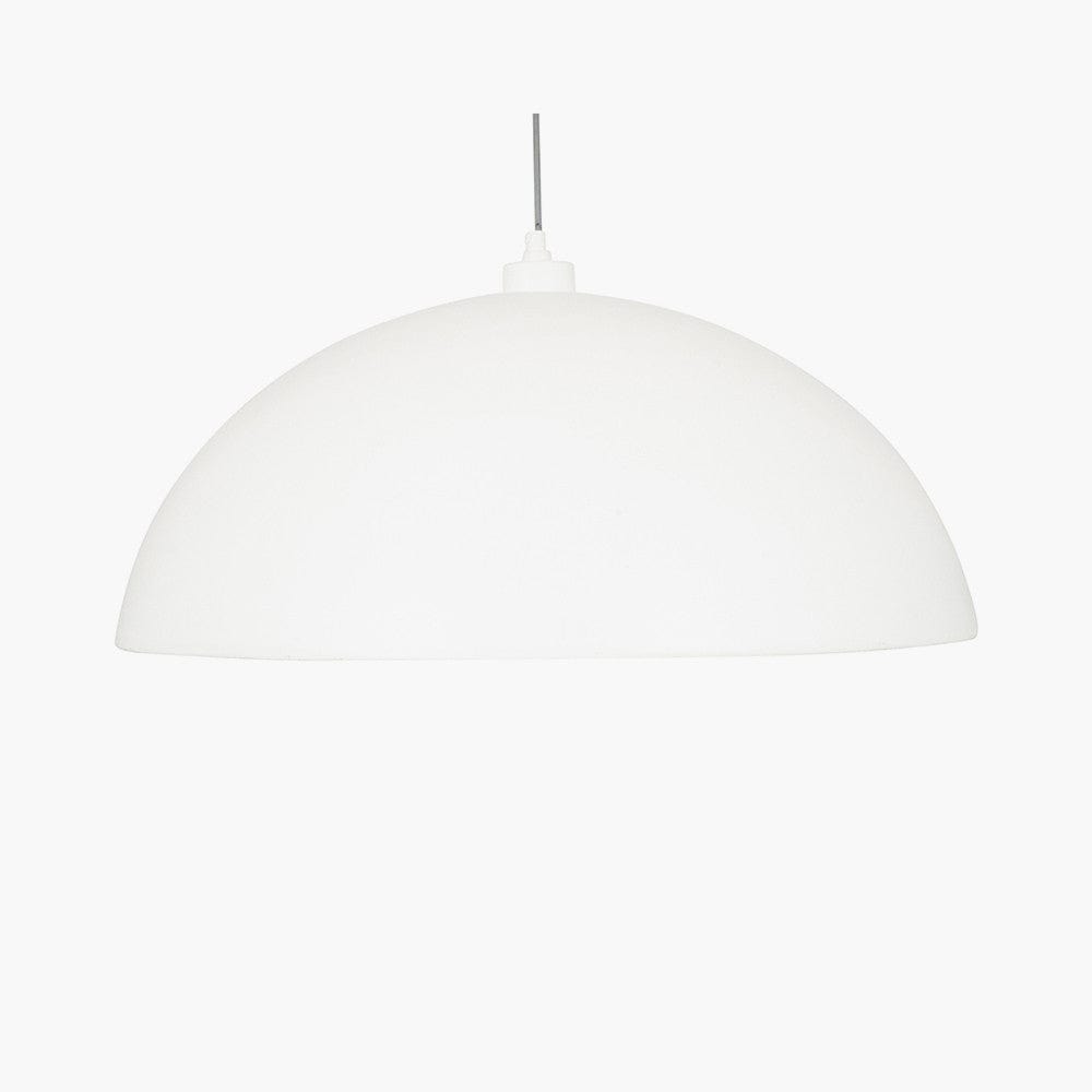 Pacific Lifestyle Lighting Anders Matt Cream and Silver Leaf Dome Pendant House of Isabella UK