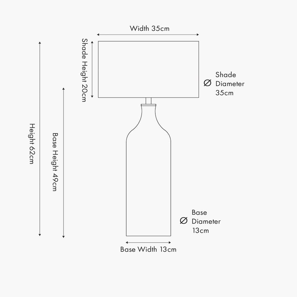 Anika Black Rattan Bottle Table Lamp.