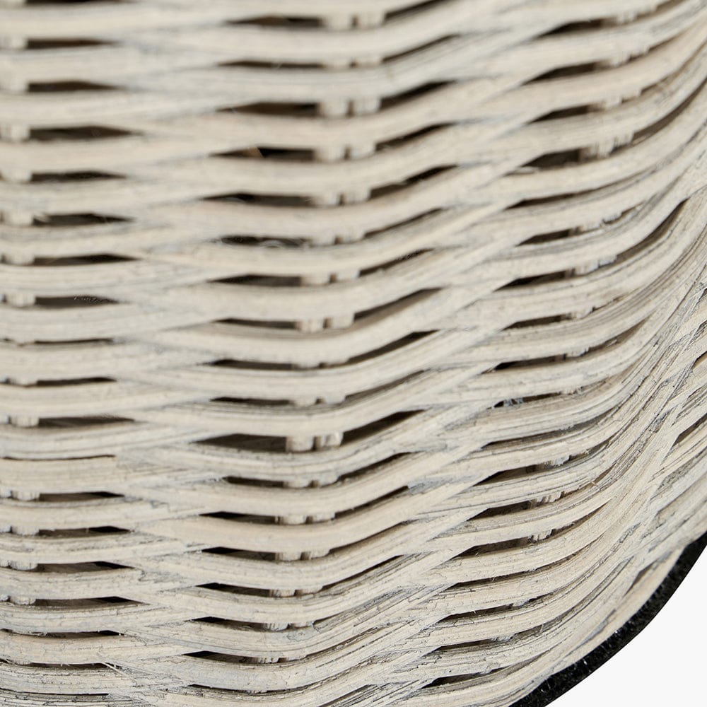Anika Grey Wash Rattan Bottle Table Lamp.