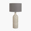 Anika Grey Wash Rattan Bottle Table Lamp.