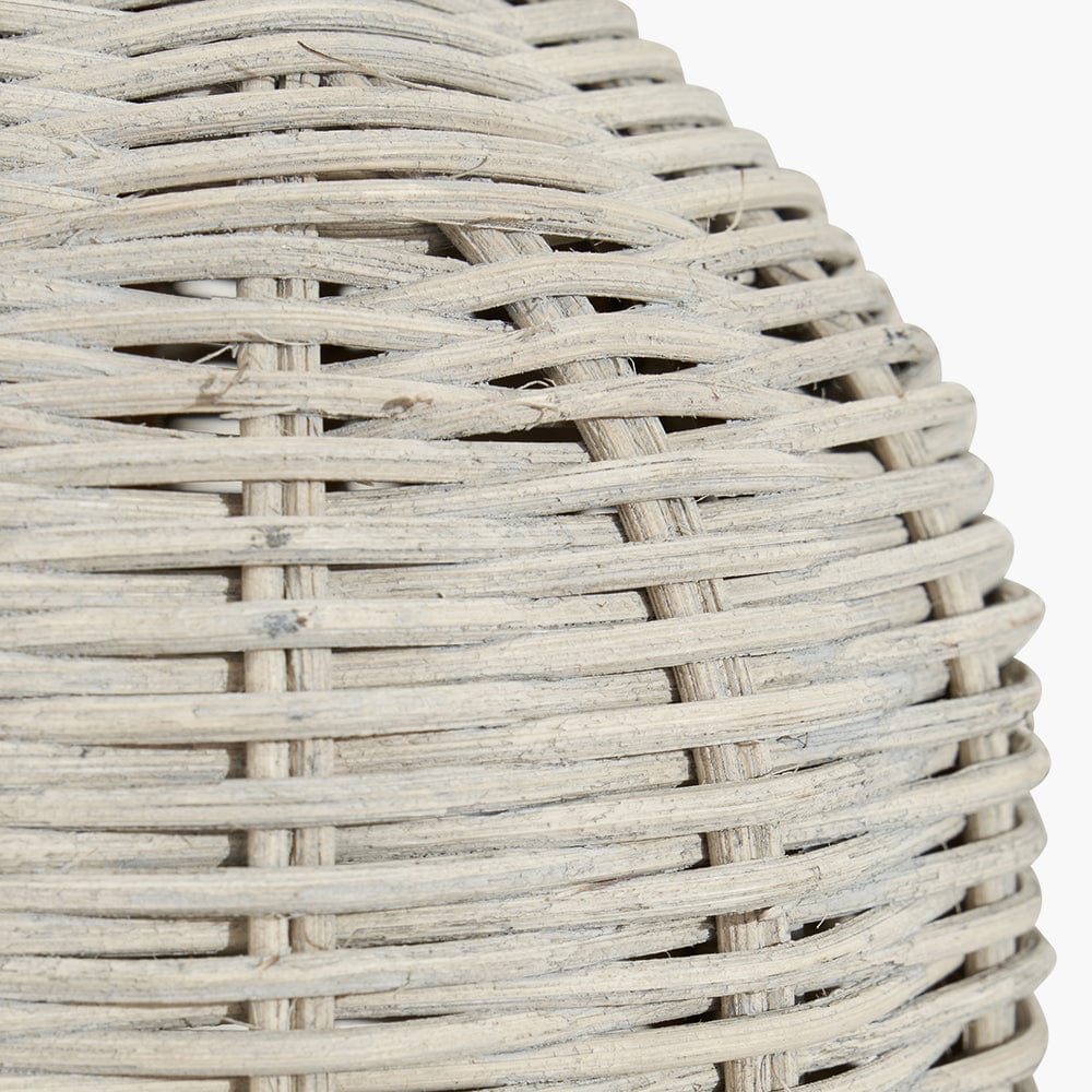 Anika Grey Wash Rattan Bottle Table Lamp.