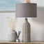Anika Grey Wash Rattan Bottle Table Lamp.