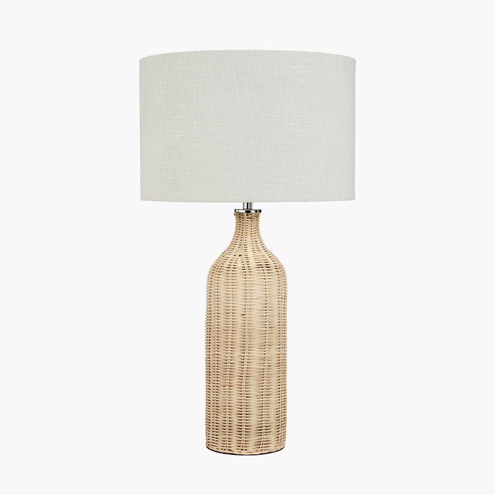 Anika Natural Rattan Bottle Table Lamp.