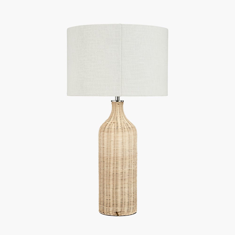 Anika Natural Rattan Bottle Table Lamp.