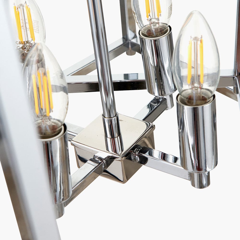 Anis Nickel Metal 4 Light Cube Pendant.