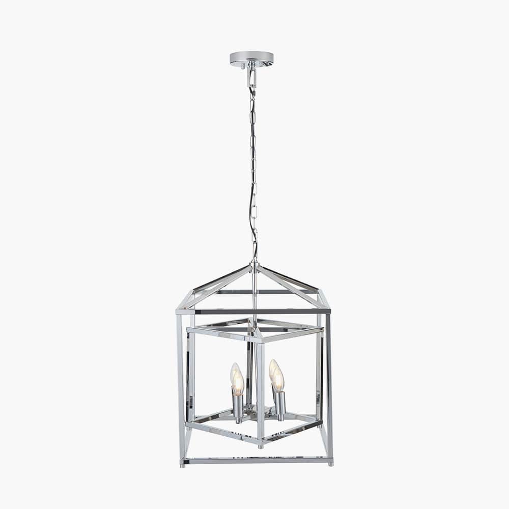 Anis Nickel Metal 4 Light Cube Pendant.