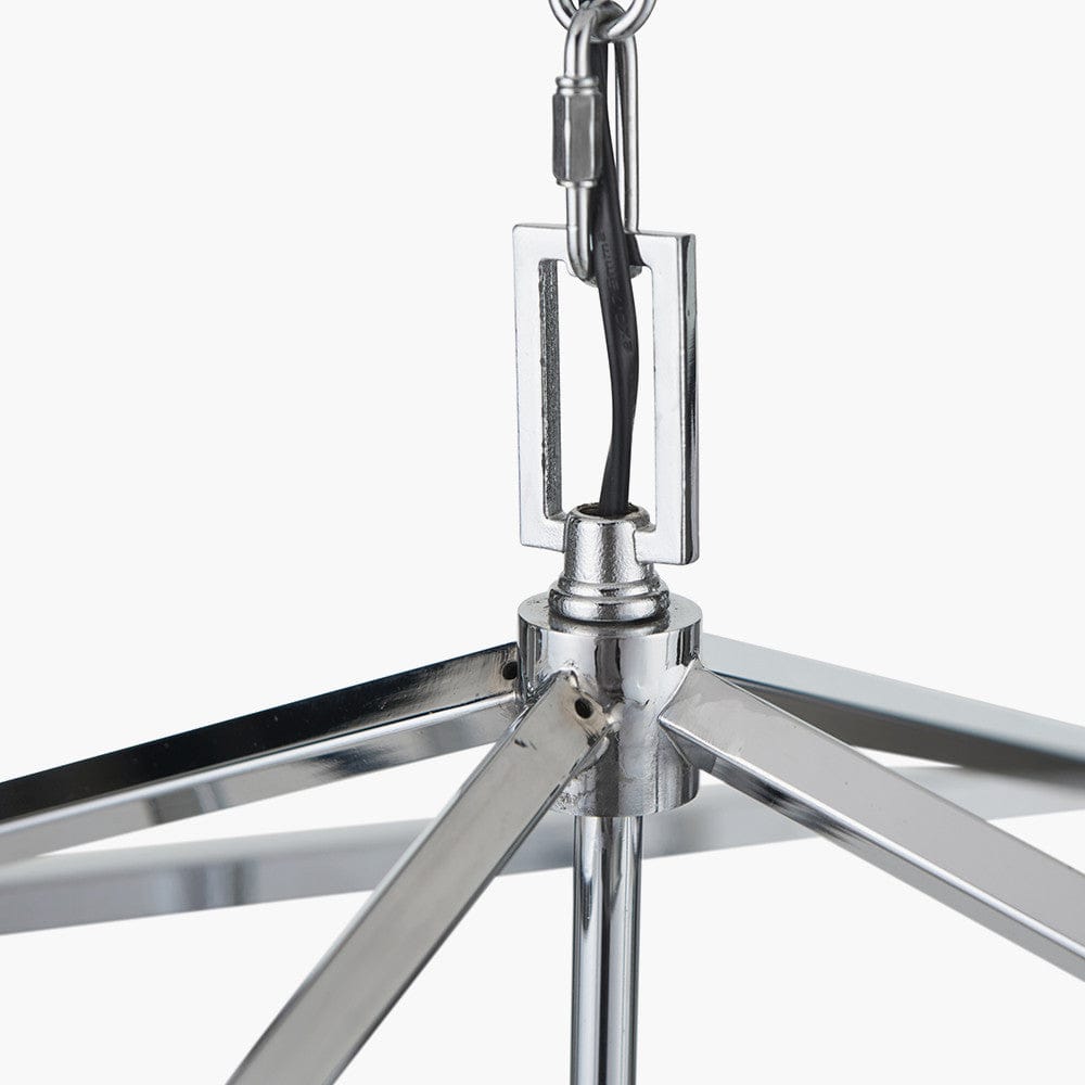 Anis Nickel Metal 4 Light Cube Pendant.