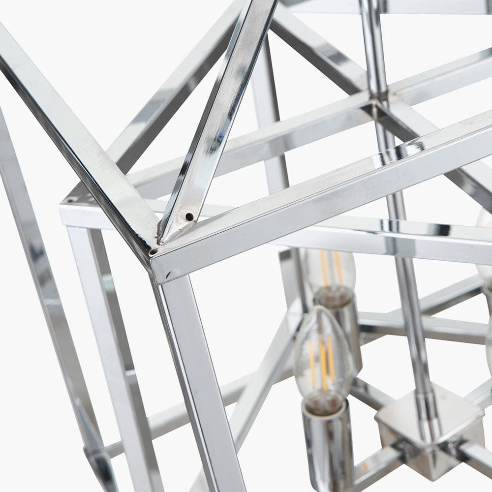 Anis Nickel Metal 4 Light Cube Pendant.