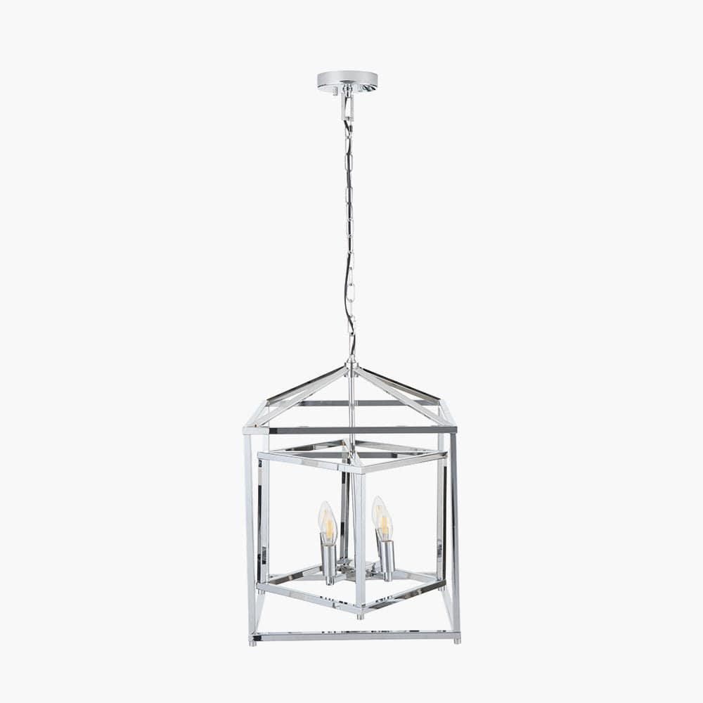 Anis Nickel Metal 4 Light Cube Pendant.
