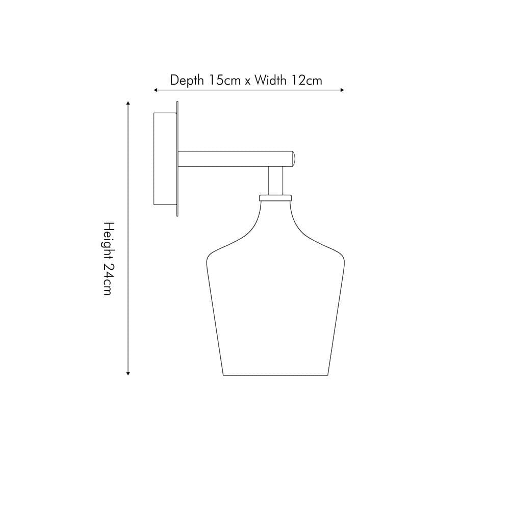 Anise Silver Metal and Glass Wall Light.