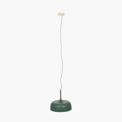 Pacific Lifestyle Lighting Anke Matt Bottle Green Domed Metal Pendant House of Isabella UK