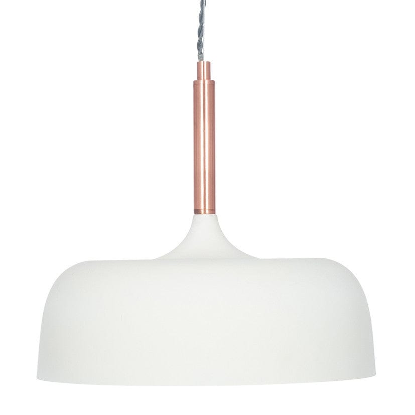 Pacific Lifestyle Lighting Anke Matt Cream Domed Metal Pendant House of Isabella UK