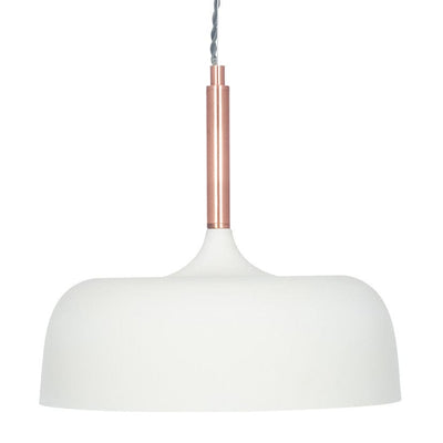 Pacific Lifestyle Lighting Anke Matt Cream Domed Metal Pendant House of Isabella UK