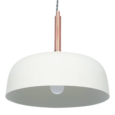 Pacific Lifestyle Lighting Anke Matt Cream Domed Metal Pendant House of Isabella UK