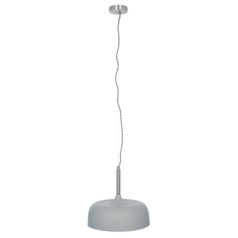 Anke Matt Grey Domed Metal Pendant.