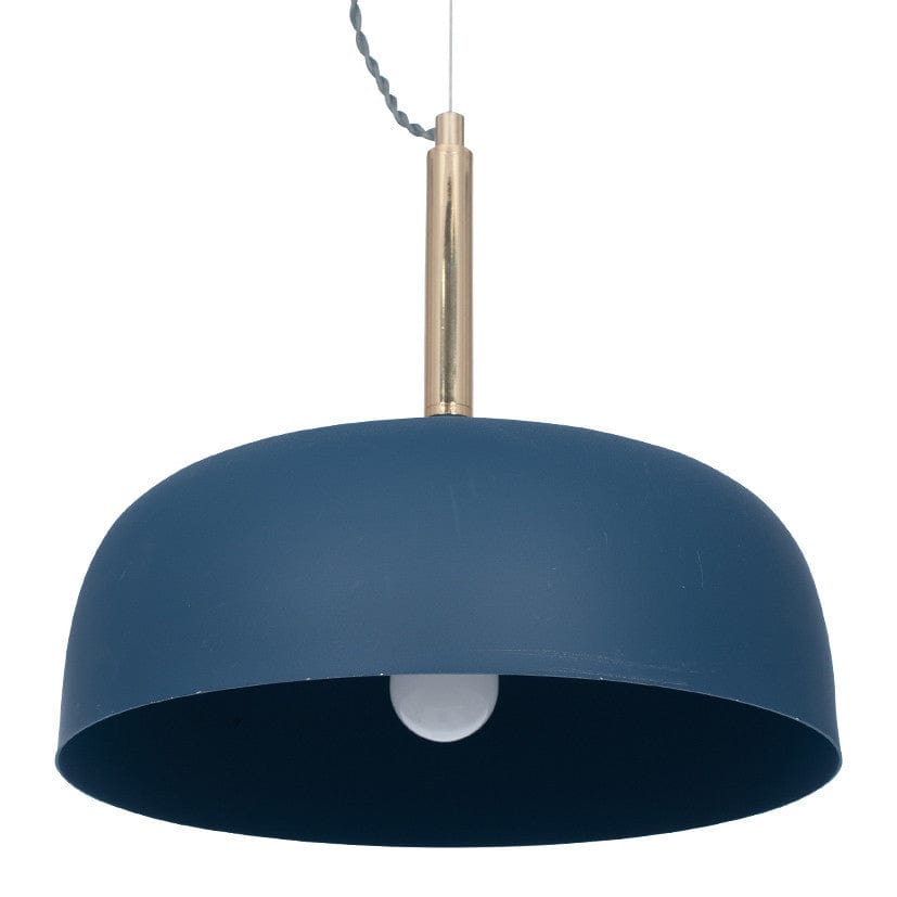 Anke Matt Indigo Domed Metal Pendant.