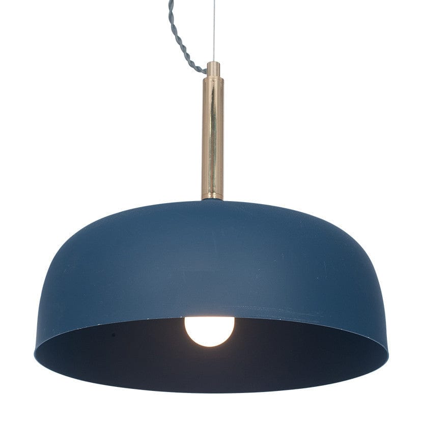 Anke Matt Indigo Domed Metal Pendant.