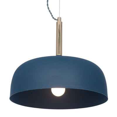 Pacific Lifestyle Lighting Anke Matt Indigo Domed Metal Pendant House of Isabella UK