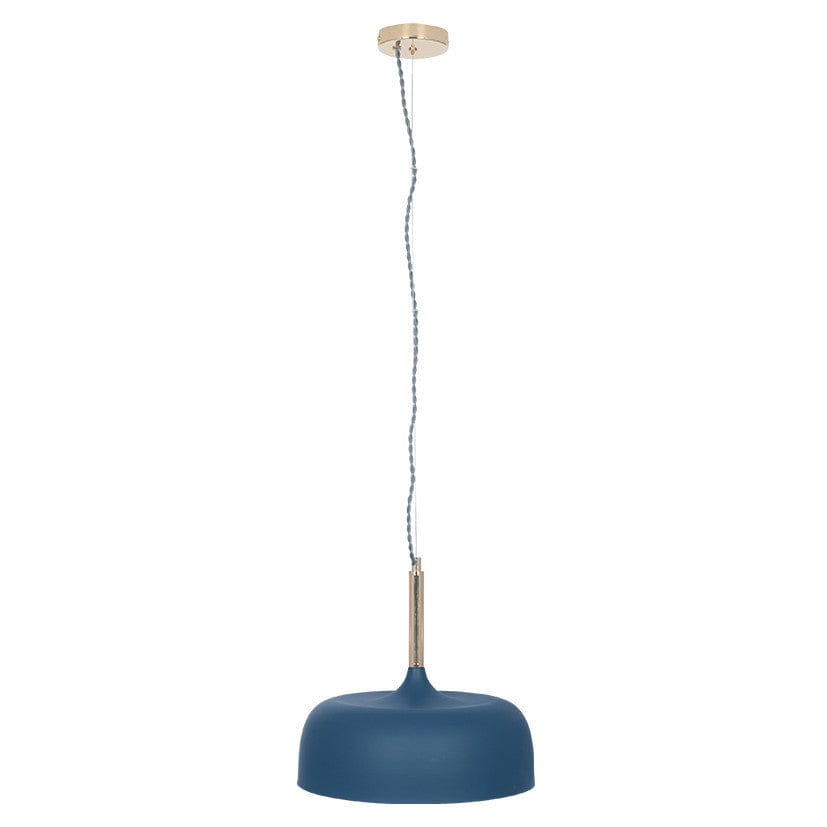Anke Matt Indigo Domed Metal Pendant.