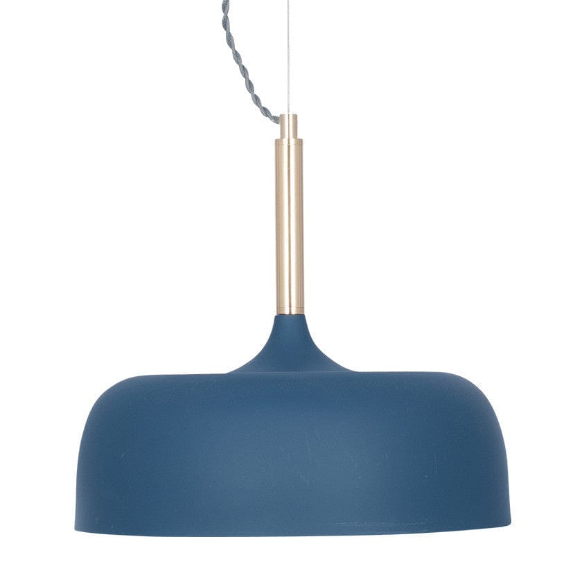 Anke Matt Indigo Domed Metal Pendant.