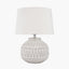Anneli Warm White Aztec Texture Ceramic Table Lamp.