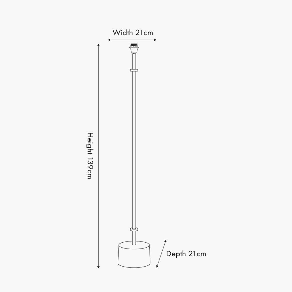 Antoine Black Croc and Antique Brass Metal Floor Lamp.