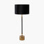 Antoine Black Croc and Antique Brass Metal Table Lamp Base.