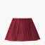Pacific Lifestyle Lighting Antoine Black Croc and Antique Brass Metal Table Lamp Base with Malia 35cm Mulberry Red Mushroom Pleat Scalloped Tapered Lamp Shade House of Isabella UK
