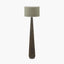 Pacific Lifestyle Lighting Arbor Verdi Gris Metal Conical Floor Lamp Base with Edward 45cm Pistachio Green Linen Cylinder Lampshade House of Isabella UK
