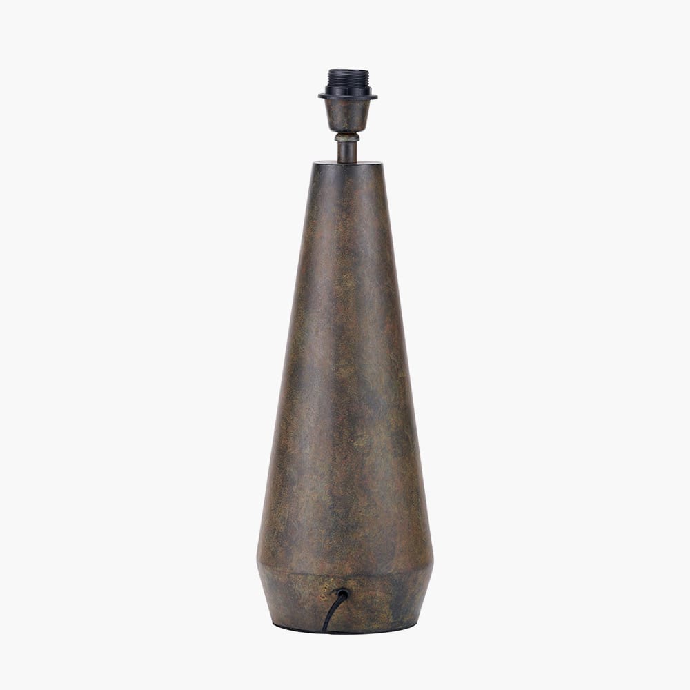 Pacific Lifestyle Lighting Arbor Verdi Gris Metal Conical Table Lamp Base House of Isabella UK