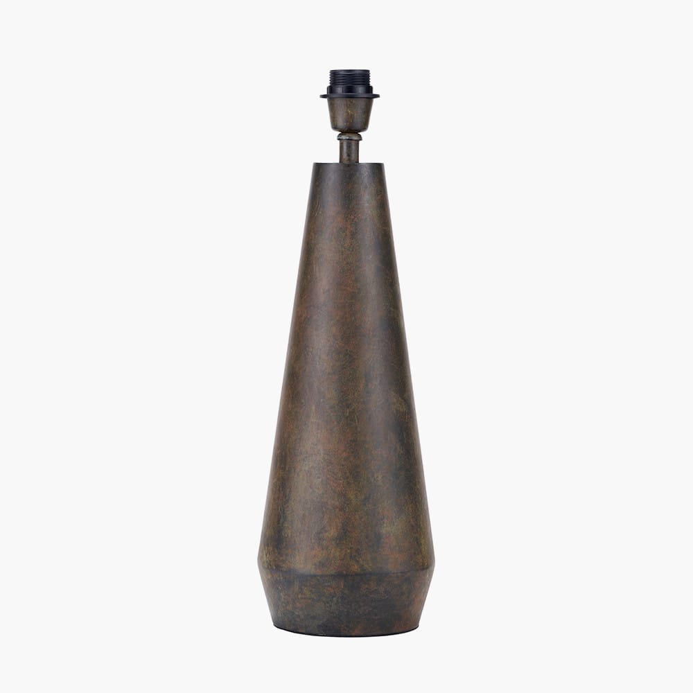 Pacific Lifestyle Lighting Arbor Verdi Gris Metal Conical Table Lamp Base House of Isabella UK