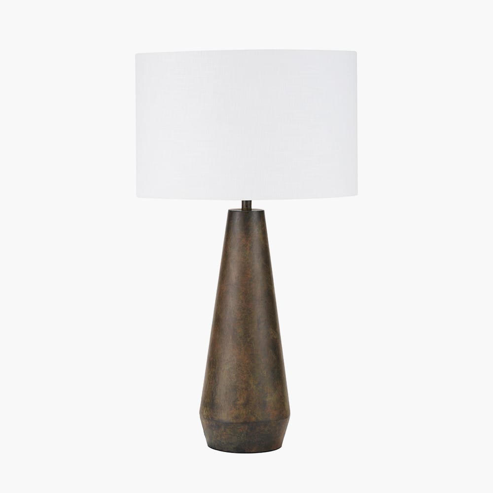 Pacific Lifestyle Lighting Arbor Verdi Gris Metal Conical Table Lamp Base House of Isabella UK
