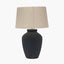Pacific Lifestyle Lighting Areia Black Sand Textured Ceramic Table Lamp House of Isabella UK