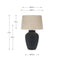Pacific Lifestyle Lighting Areia Black Sand Textured Ceramic Table Lamp House of Isabella UK