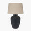 Pacific Lifestyle Lighting Areia Black Sand Textured Ceramic Table Lamp House of Isabella UK