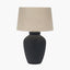 Pacific Lifestyle Lighting Areia Black Sand Textured Ceramic Table Lamp House of Isabella UK