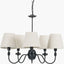 Pacific Lifestyle Lighting Ari Black Metal Curved 5 Arm Pendant House of Isabella UK