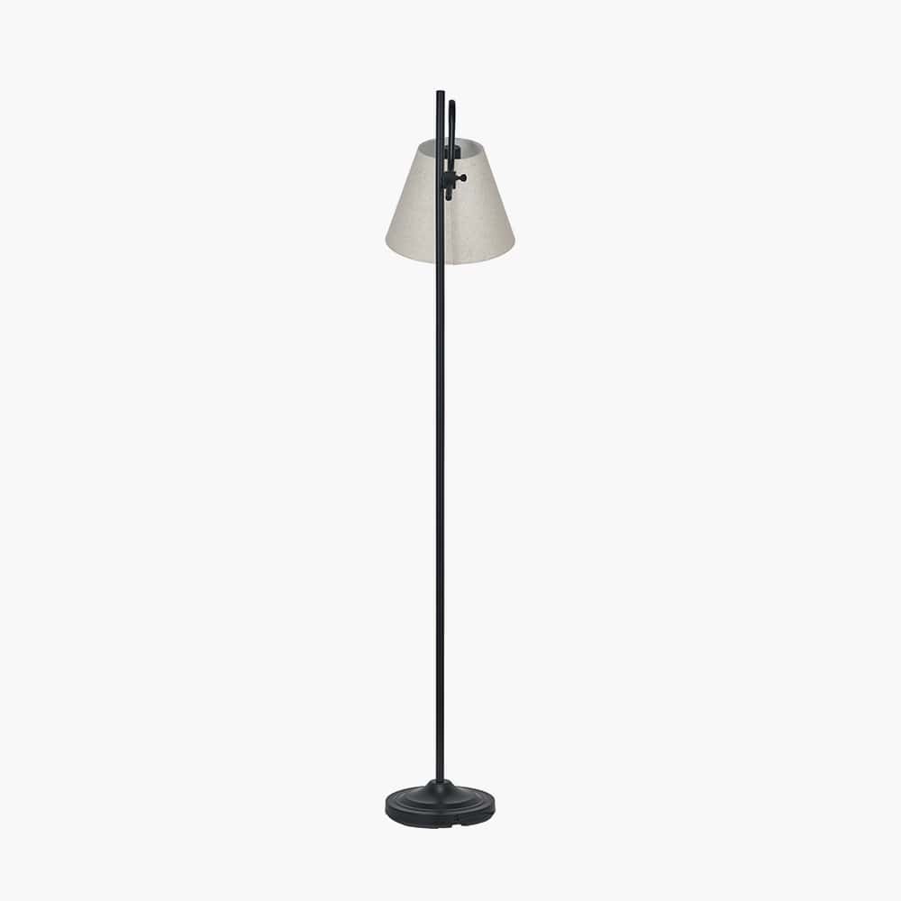 Pacific Lifestyle Lighting Ari Black Metal Curved Arm Floor Lamp House of Isabella UK