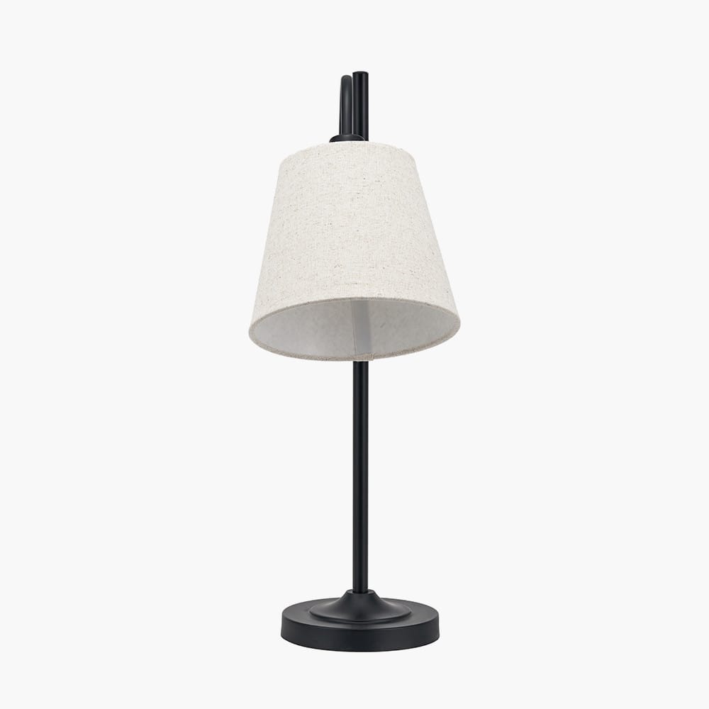 Pacific Lifestyle Lighting Ari Black Metal Curved Arm Table Lamp House of Isabella UK