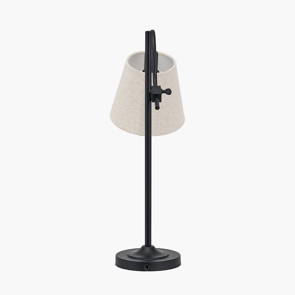 Pacific Lifestyle Lighting Ari Black Metal Curved Arm Table Lamp House of Isabella UK
