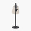 Pacific Lifestyle Lighting Ari Black Metal Curved Arm Table Lamp House of Isabella UK